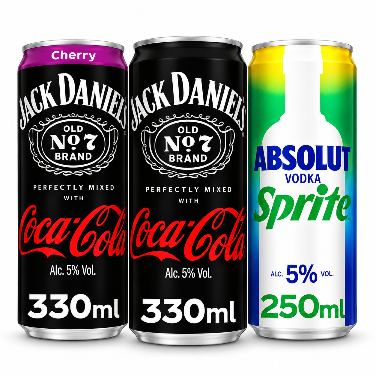 Selected Premixed Spirit Cans, Any 3 for £5 Mix & Match Offer (250ml–330ml)
