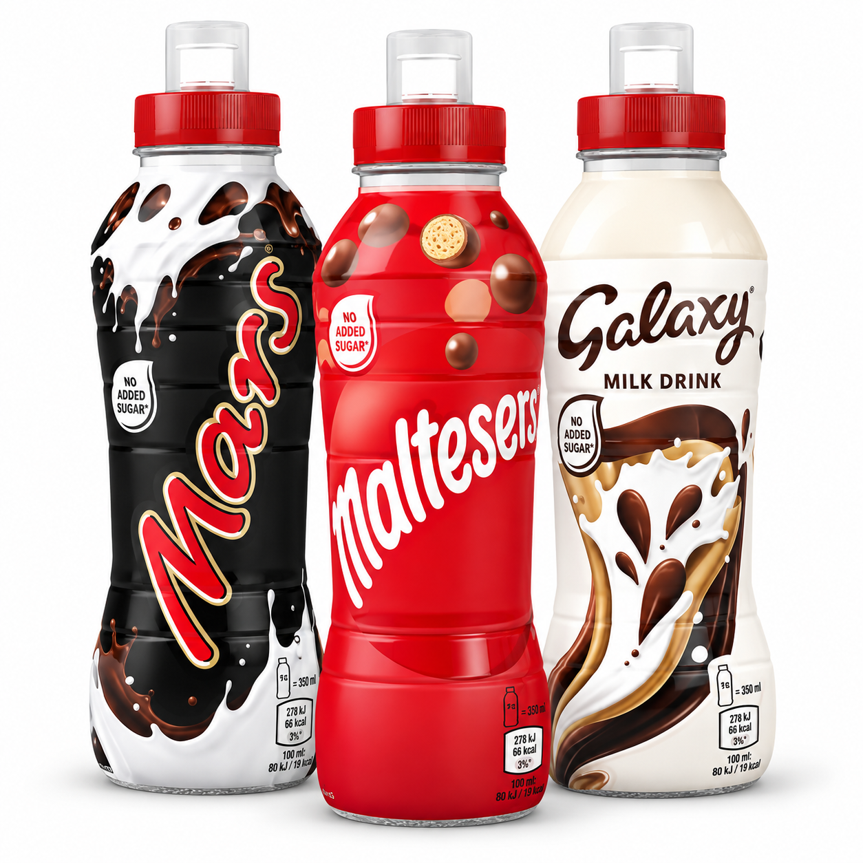 Mars, Maltesers & Galaxy Milk Drinks (Any 2 Offer)